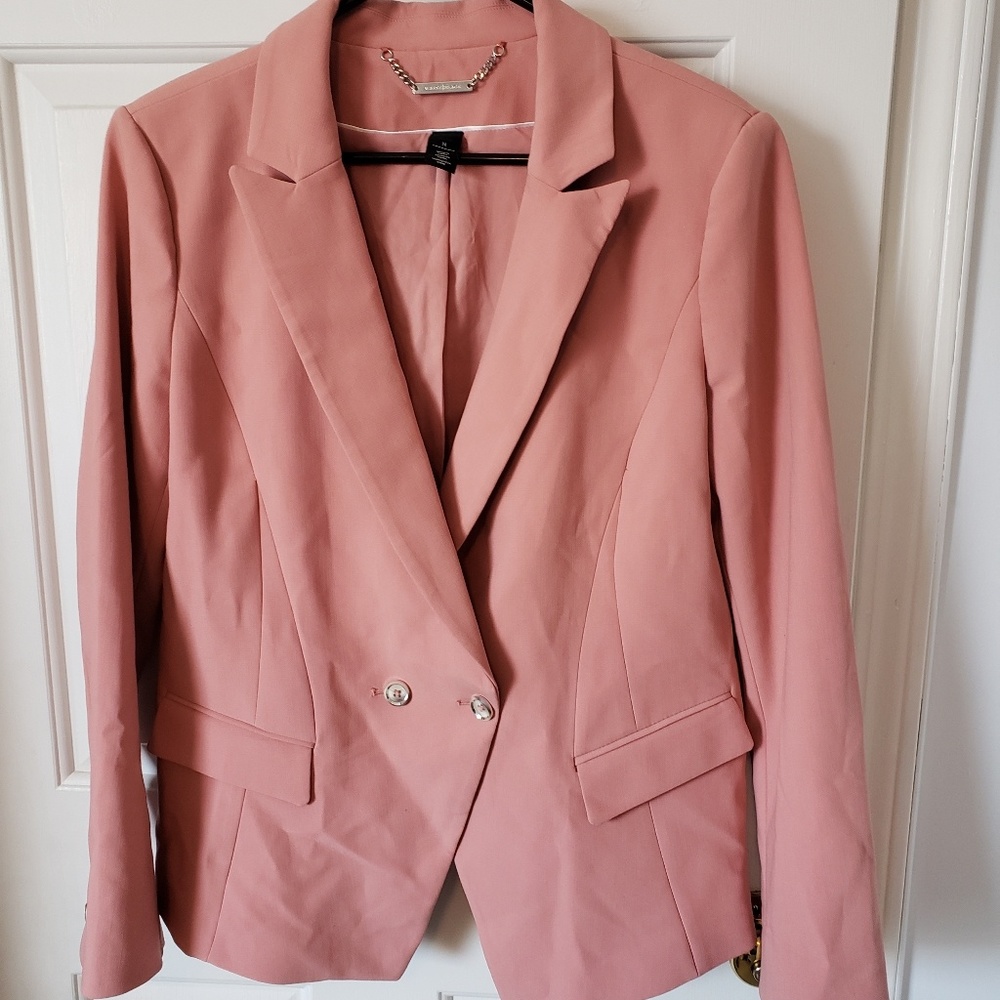 White House Black Market Trophy Jacket Blush